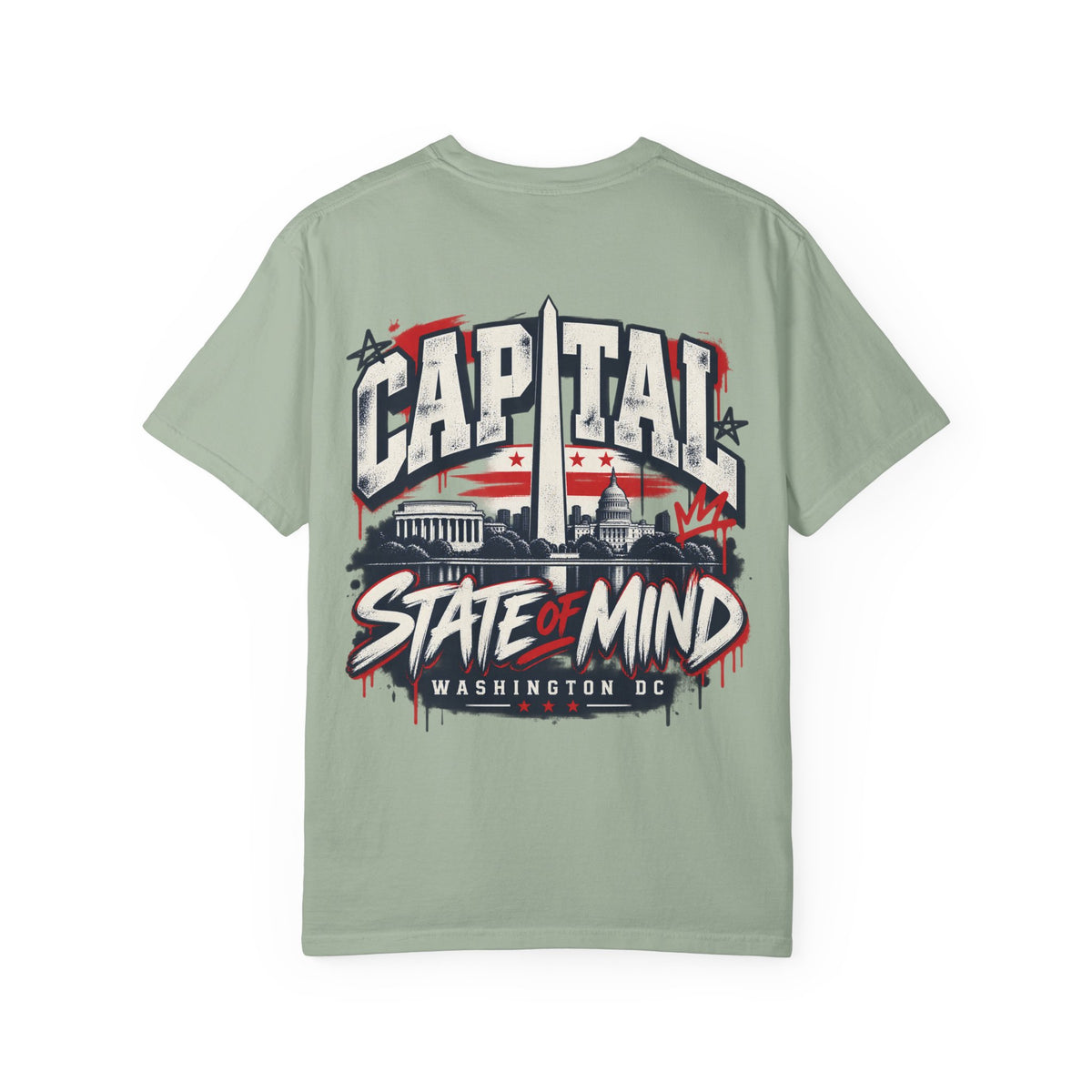 Washington DC Capital State of Mind Unisex Comfort Color 1717 Streetwear Graphic Tee