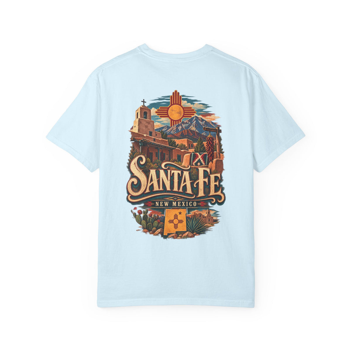 Santa Fe New Mexico Unisex Comfort Color 1717 Streetwear Graphic Tee