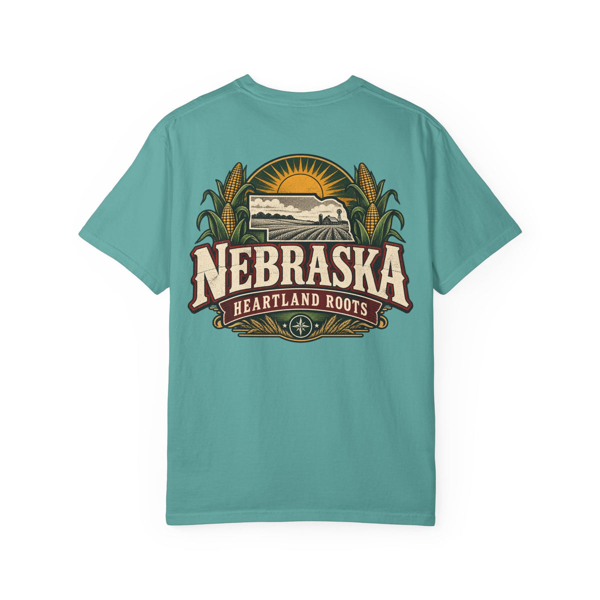 Nebraska Heartland Roots Unisex Comfort Color 1717 Streetwear Graphic Tee