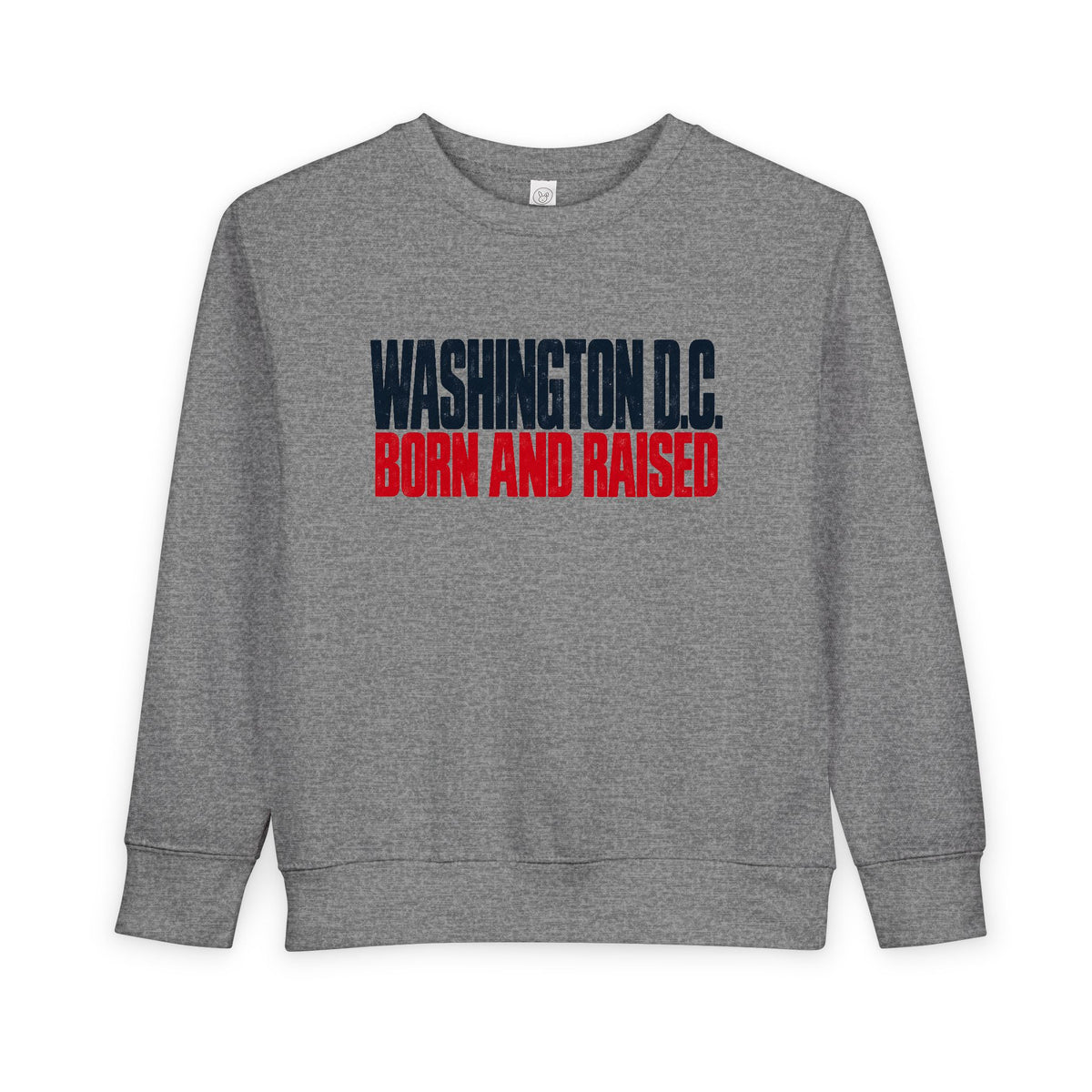 Washington DC Born and Raised Bold Urban Streetwear Unisex Toddler Sweatshirt