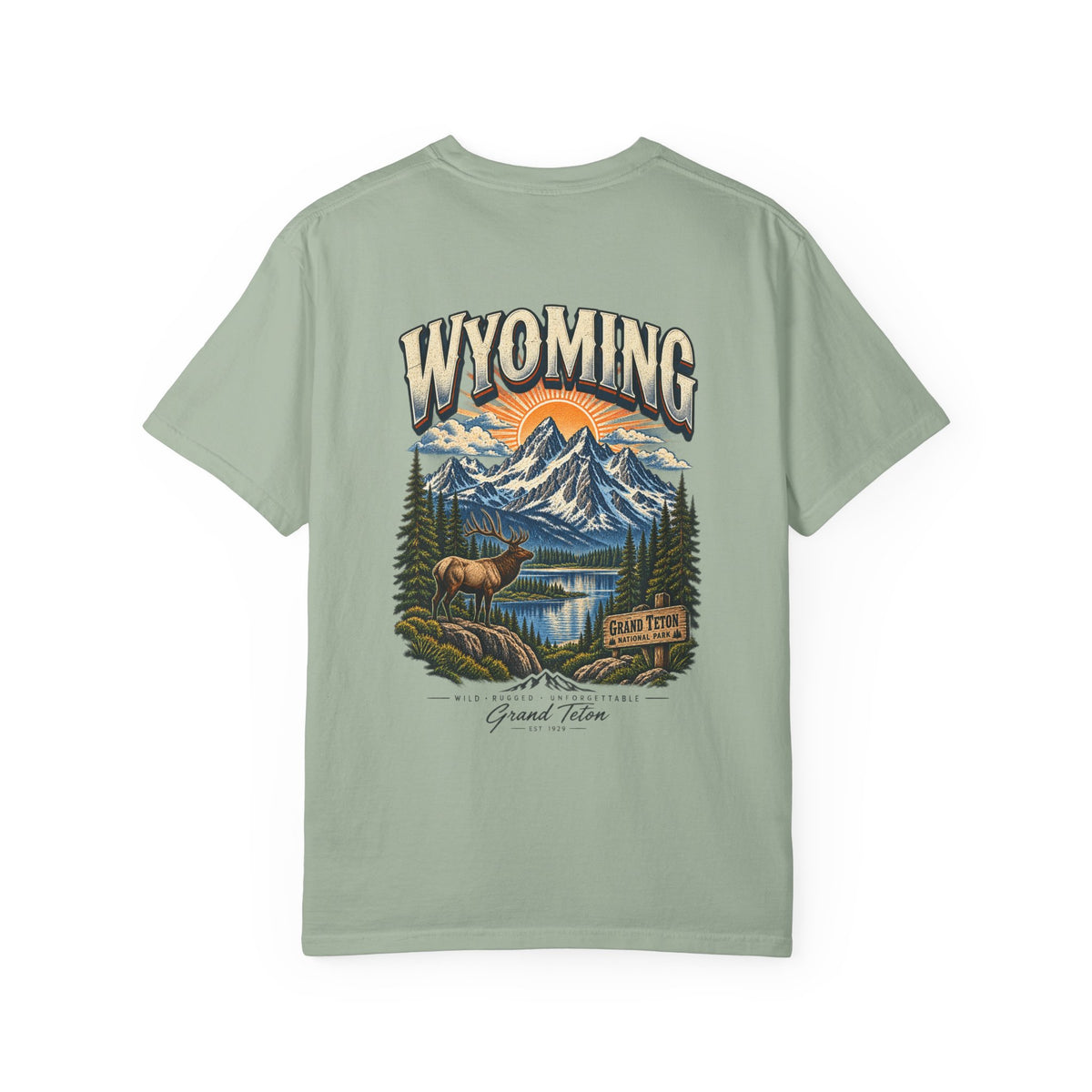 Grand Teton Wyoming Unisex Comfort Color 1717 Streetwear Graphic Tee