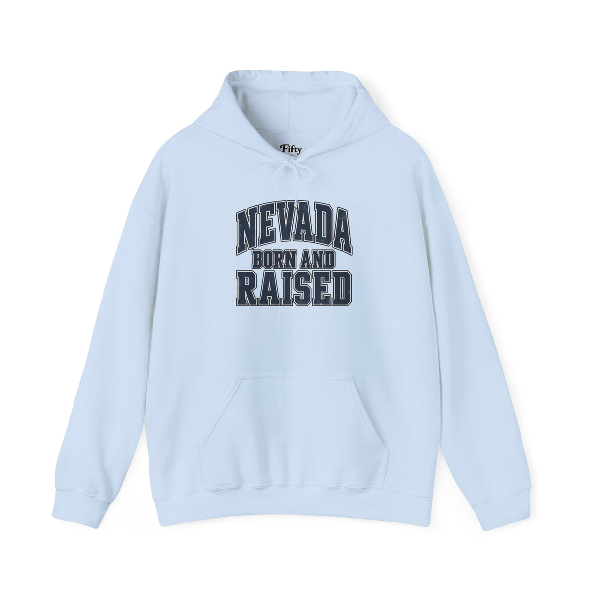 Nevada Born and Raised Unisex Hoodie State Name Graphic