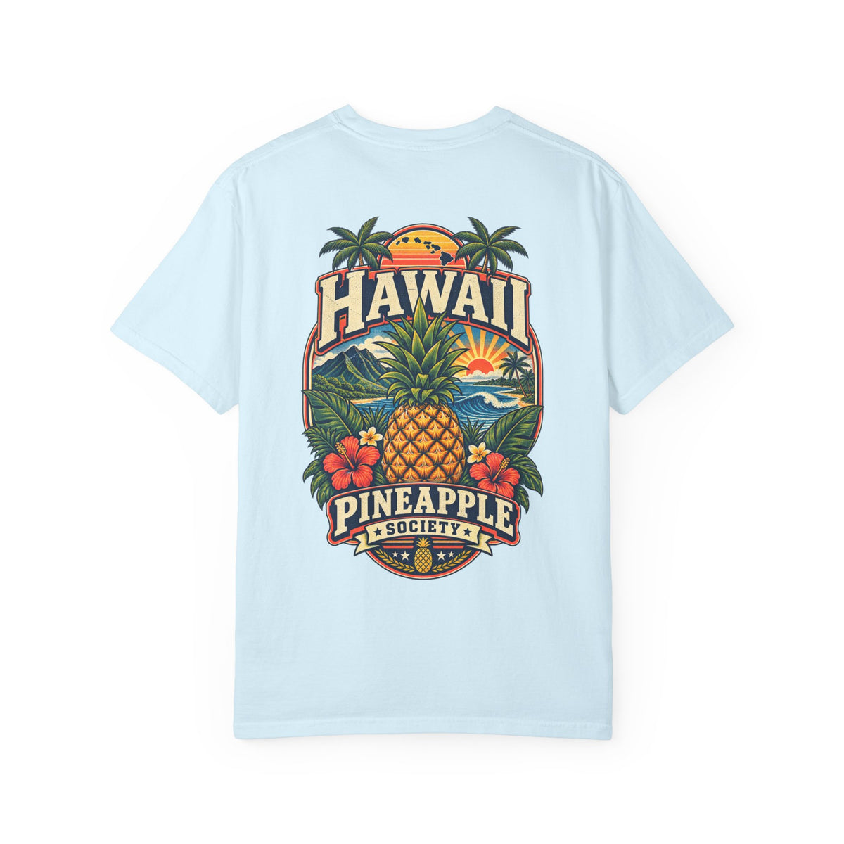 Hawaii Pineapple Society Unisex Comfort Color 1717 Streetwear Graphic Tee
