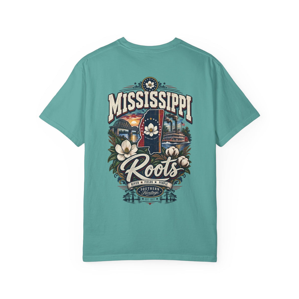 Mississippi Roots Unisex Comfort Color 1717 Streetwear Graphic Tee