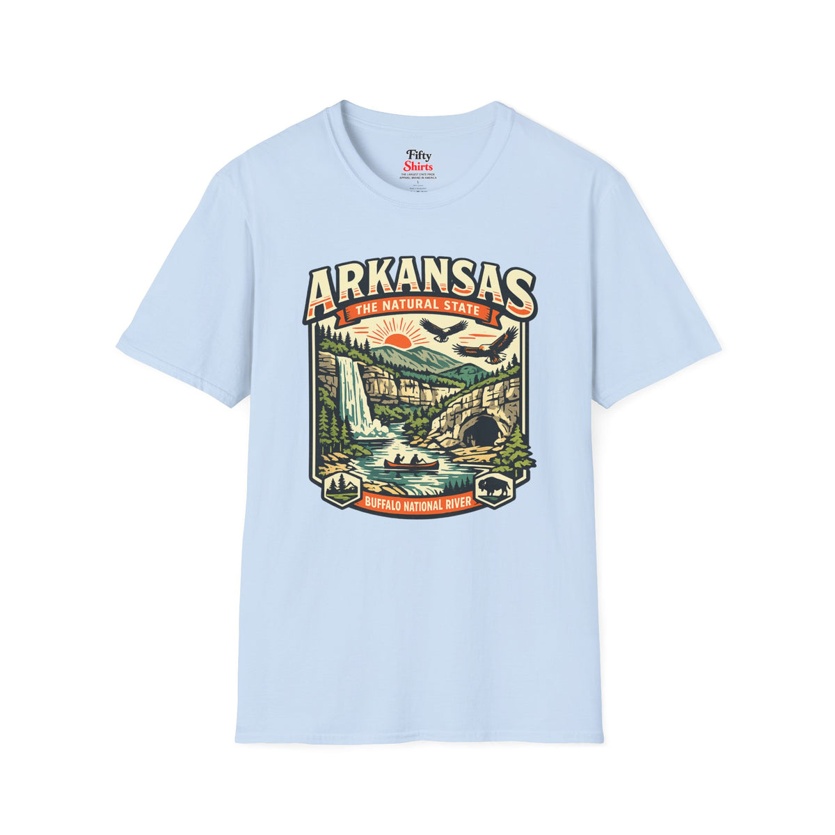 Arkansas The Natural State Adventure Unisex Softstyle T Shirt State Pride Graphic Tee Collections FS03