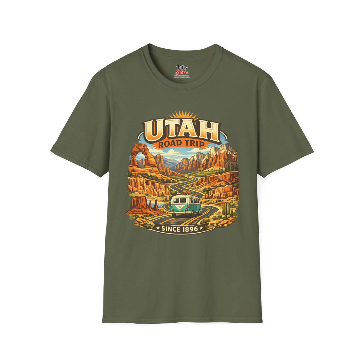 Utah Road Trip Unisex Softstyle T Shirt State Pride Graphic Tee Collections FS03