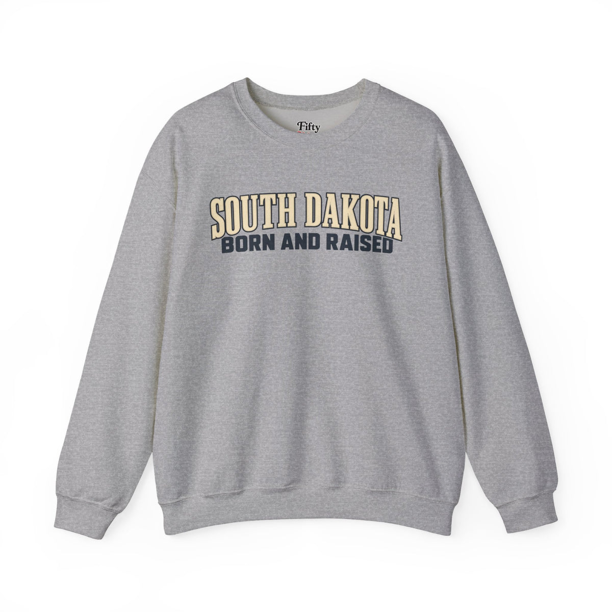 South Dakota Born and Raised Premium Heritage Unisex Sweatshirt Graphic