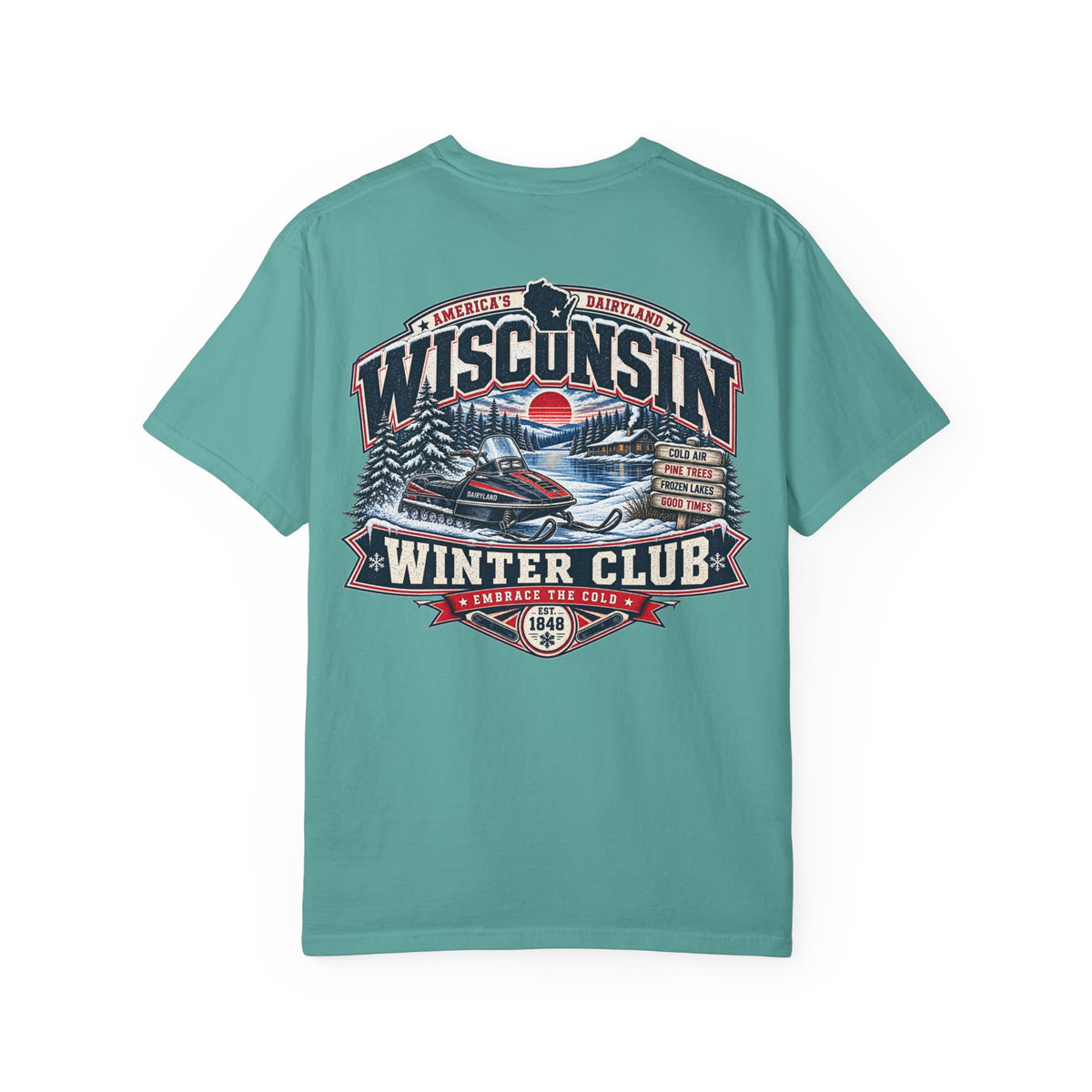 Wisconsin Winter Club Unisex Comfort Color 1717 Streetwear Graphic Tee