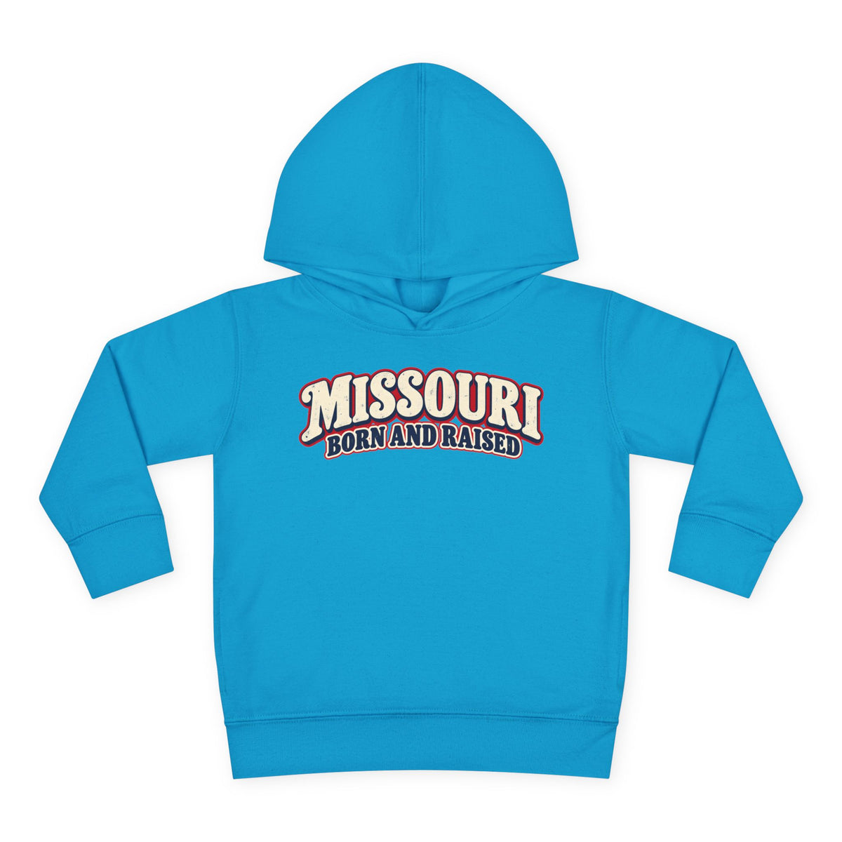 Missouri Born and Raised Retro 1970s Unisex Toddler Pullover Fleece Hoodie