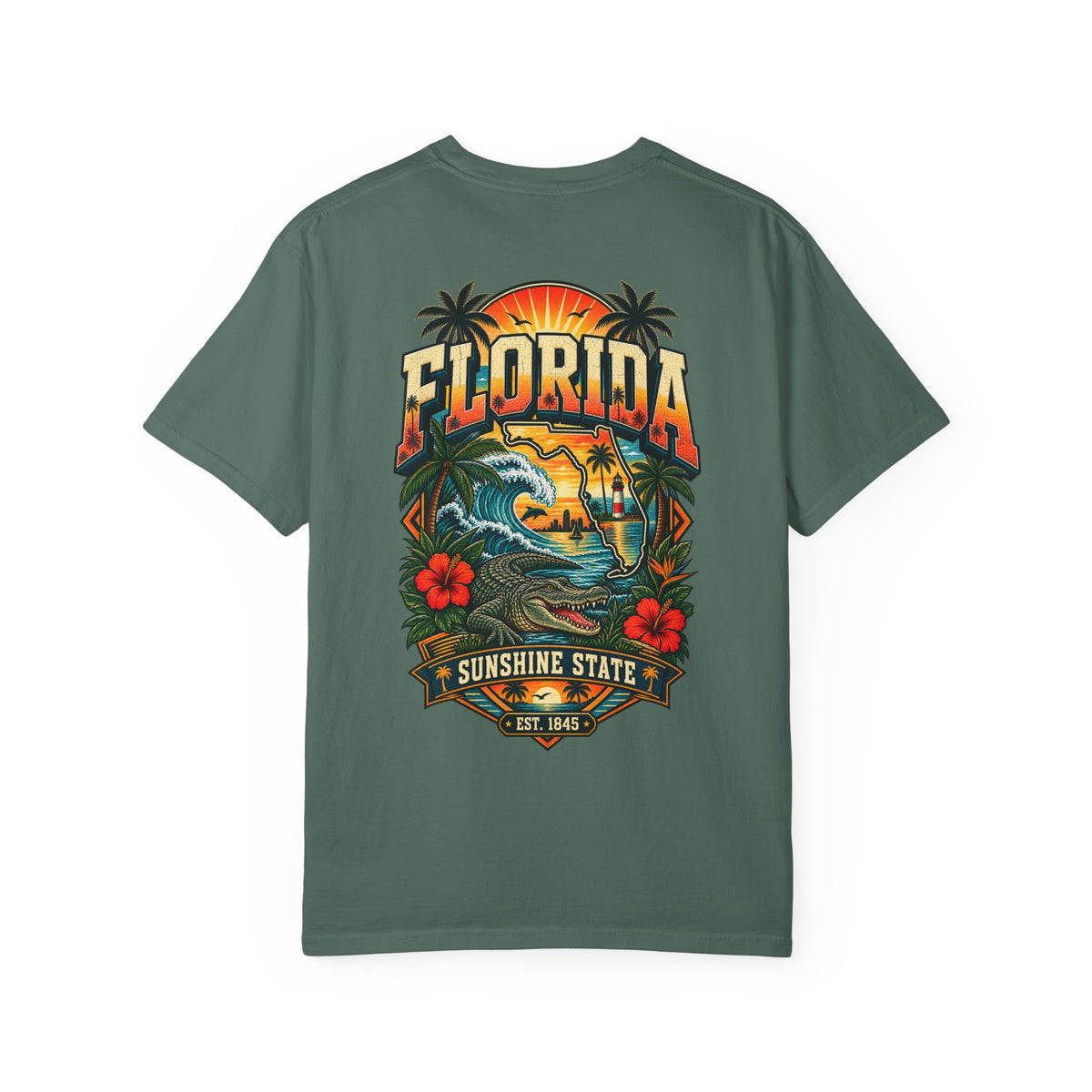 Florida Sunshine Legacy Unisex Comfort Color 1717 Streetwear Graphic Tee