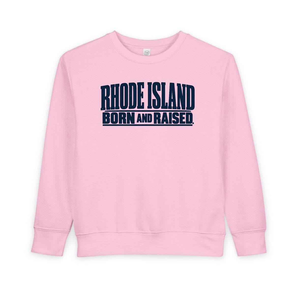 Rhode Island Born and Raised Minimal New England Heritage Unisex Toddler Sweatshirt