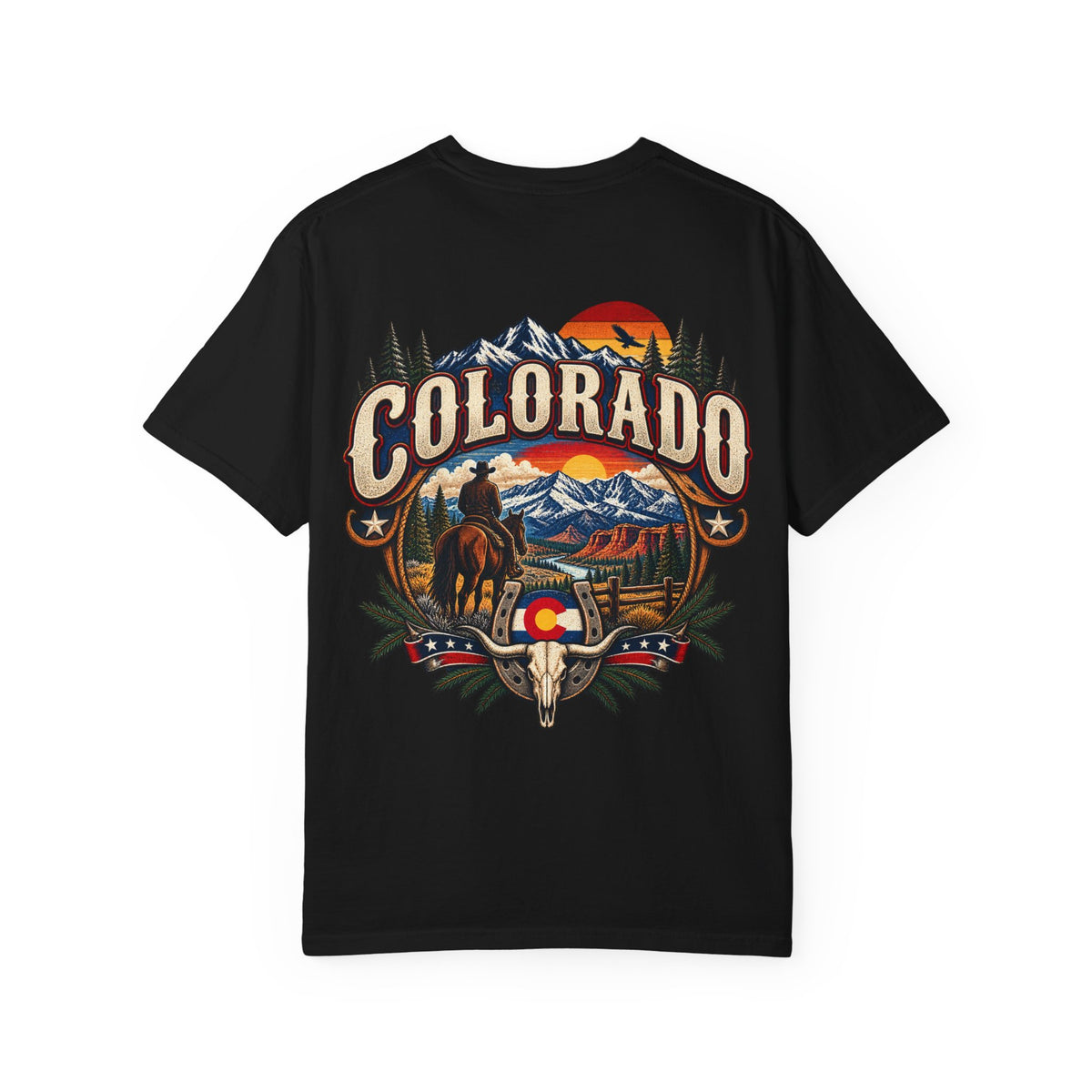 Colorado Wild West Unisex Comfort Color 1717 Streetwear Graphic Tee