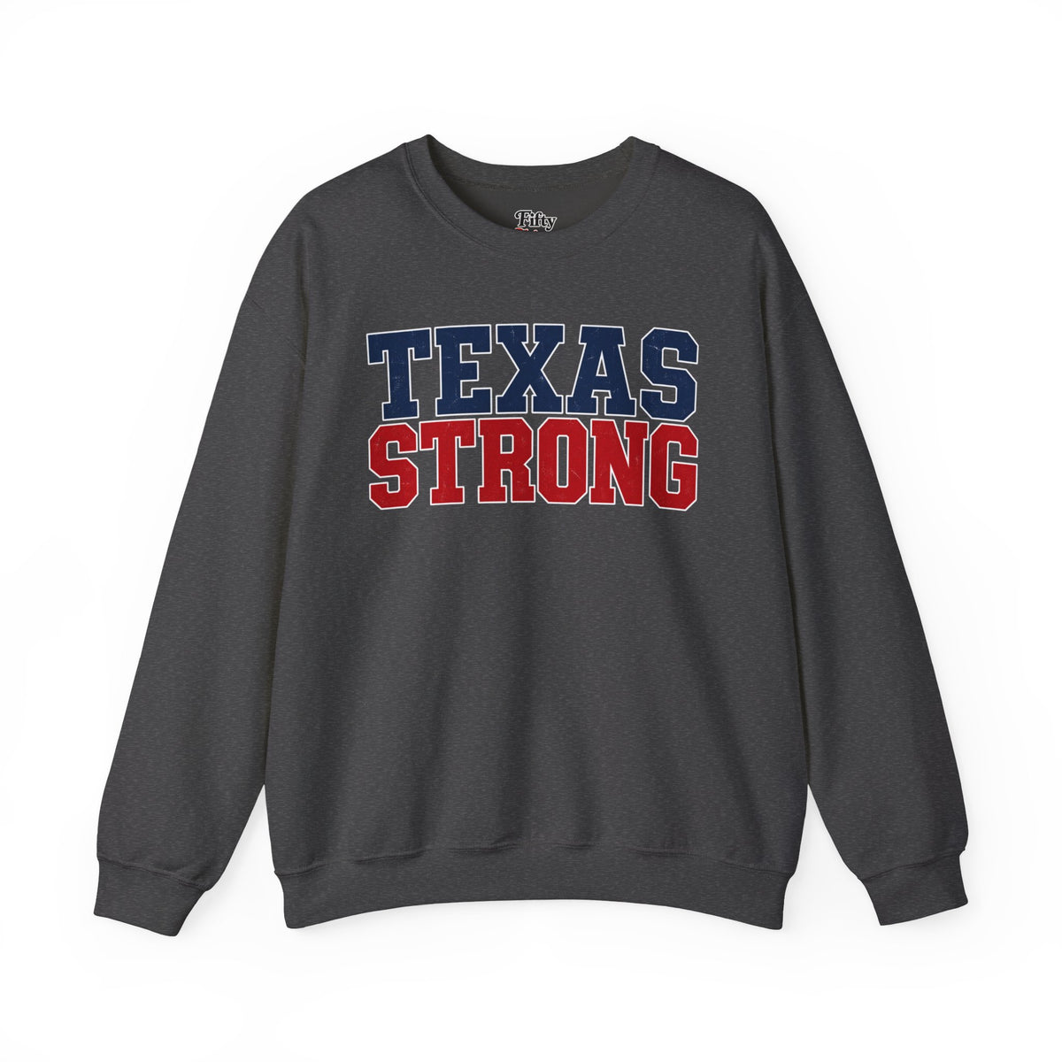 Texas Strong Unisex Crewneck Sweatshirt State Name Graphic