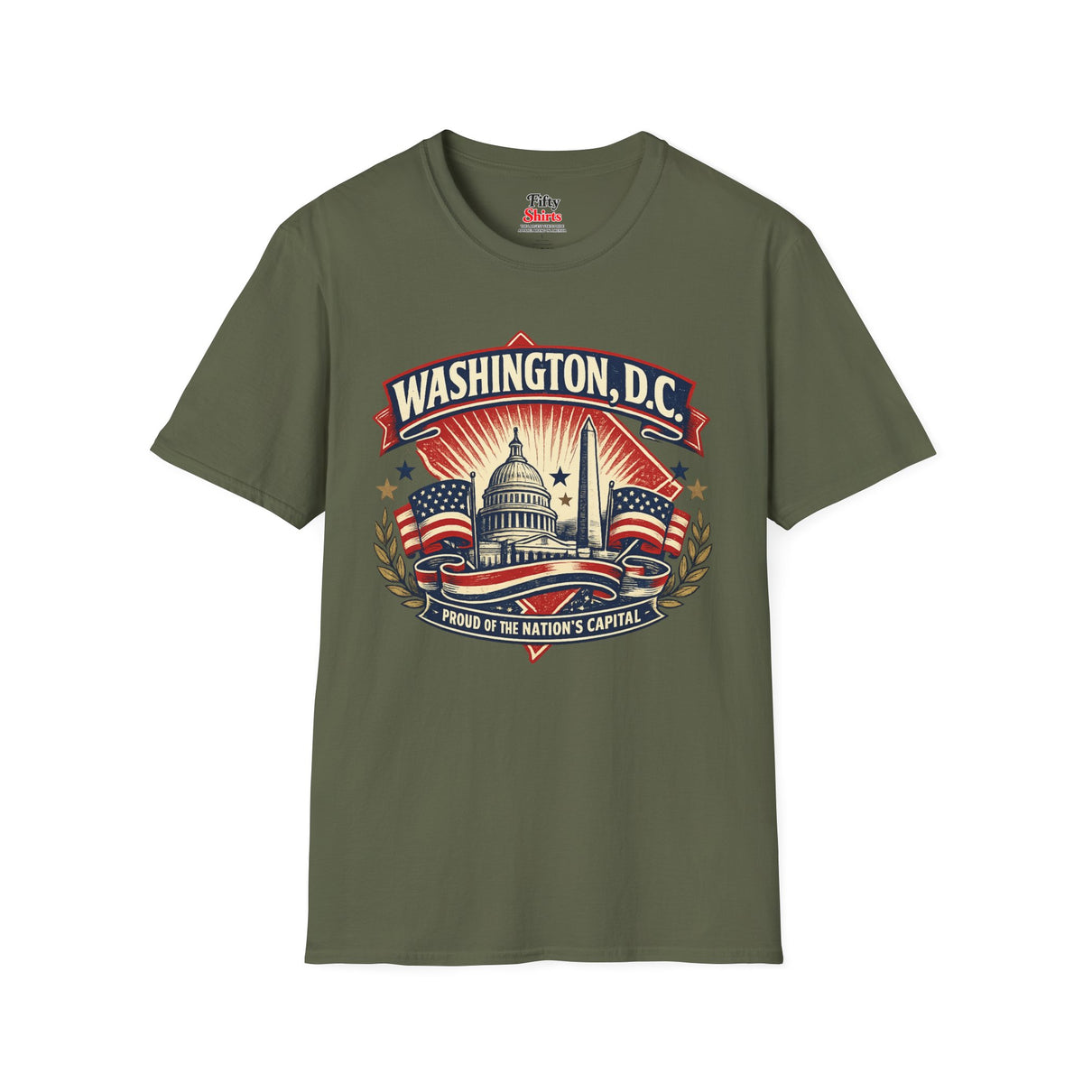 Washington D.C. State Pride Unisex Softstyle T Shirt State Pride Graphic Tee Collections FS03