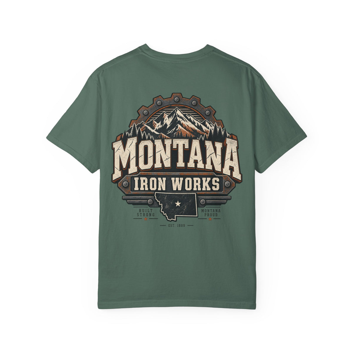 Montana Iron Works Unisex Comfort Color 1717 Streetwear Graphic Tee