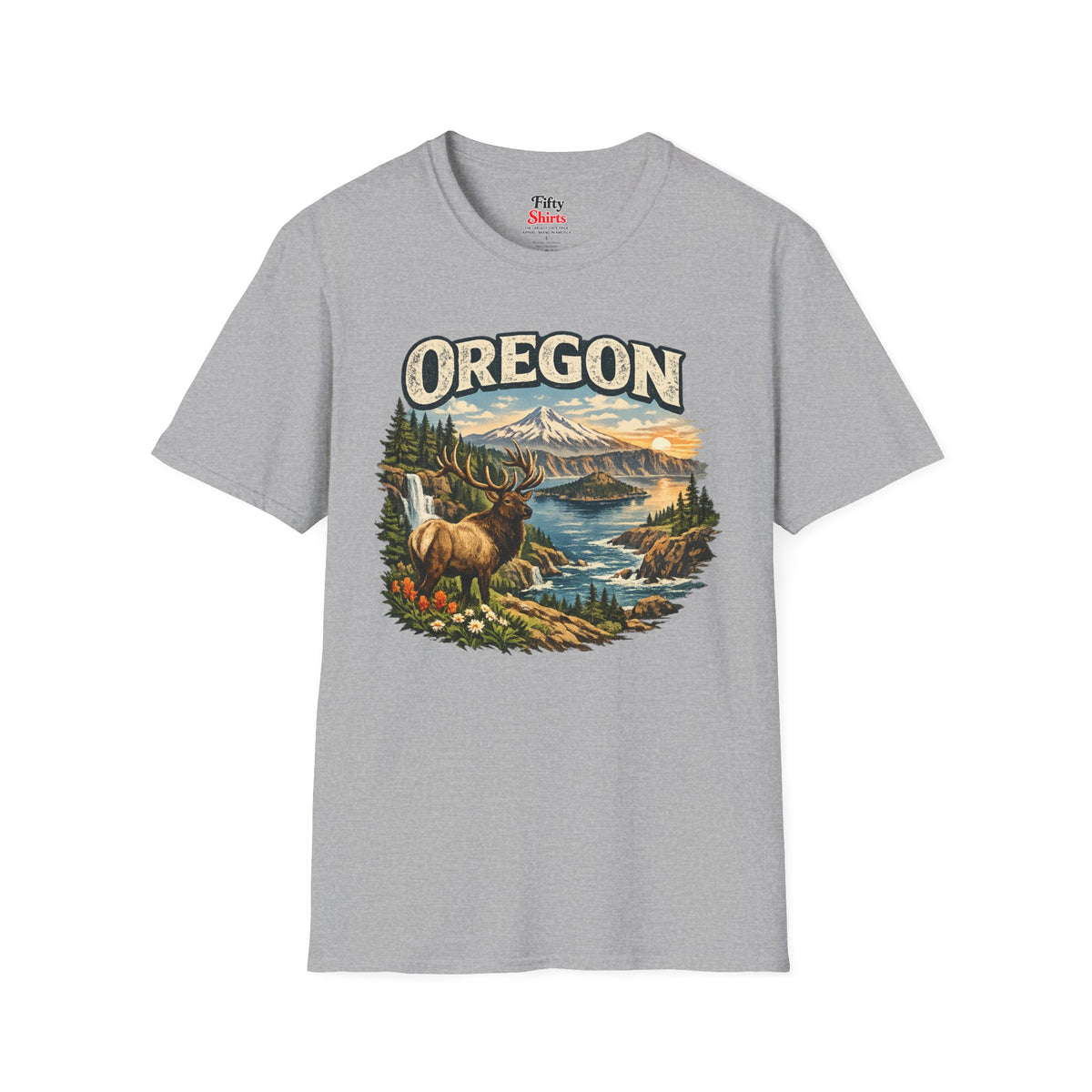 Oregon Wildlife Unisex Softstyle T Shirt State Pride Graphic Tee Collections FS03