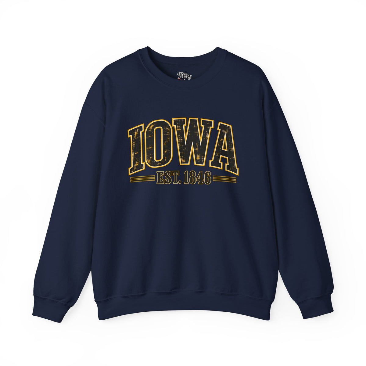 Iowa Est 1846 Unisex Crewneck Sweatshirt State Name Graphic