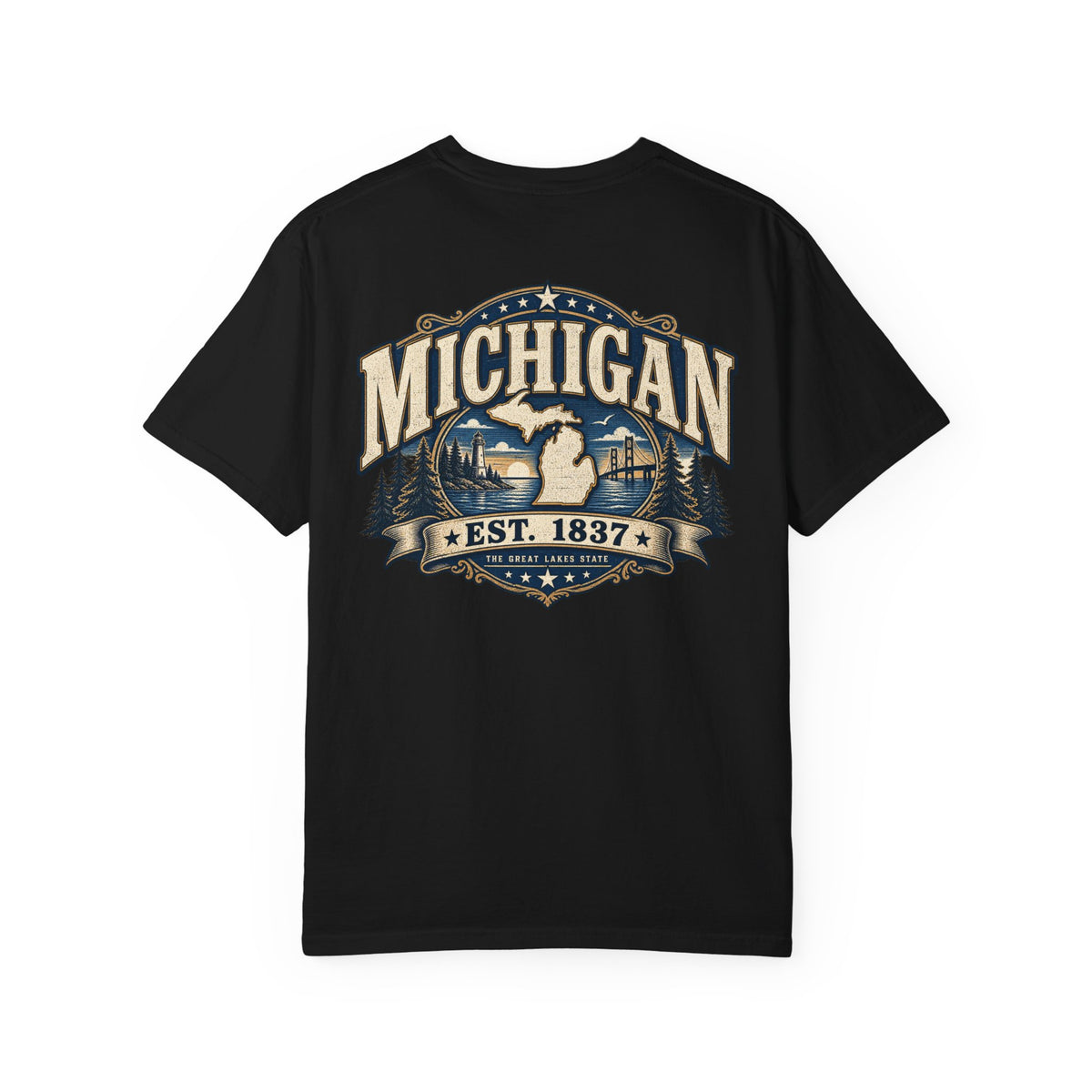 Michigan Established 1837 Unisex Comfort Color 1717 Streetwear Graphic Tee