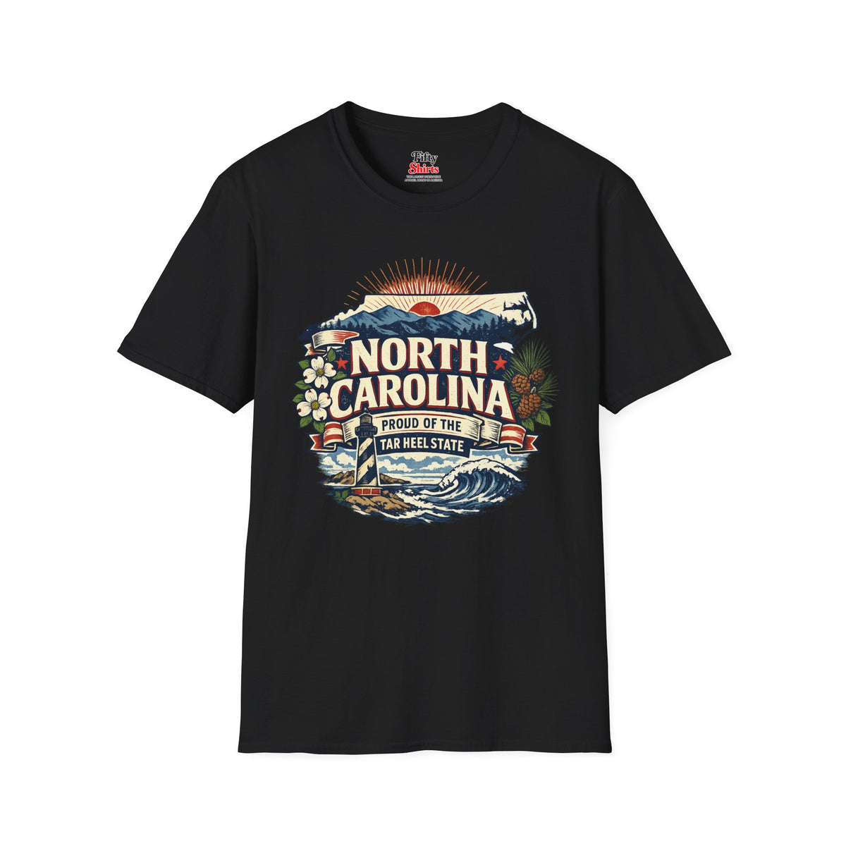 North Carolina State Pride Unisex Softstyle T Shirt State Pride Graphic Tee Collections FS03