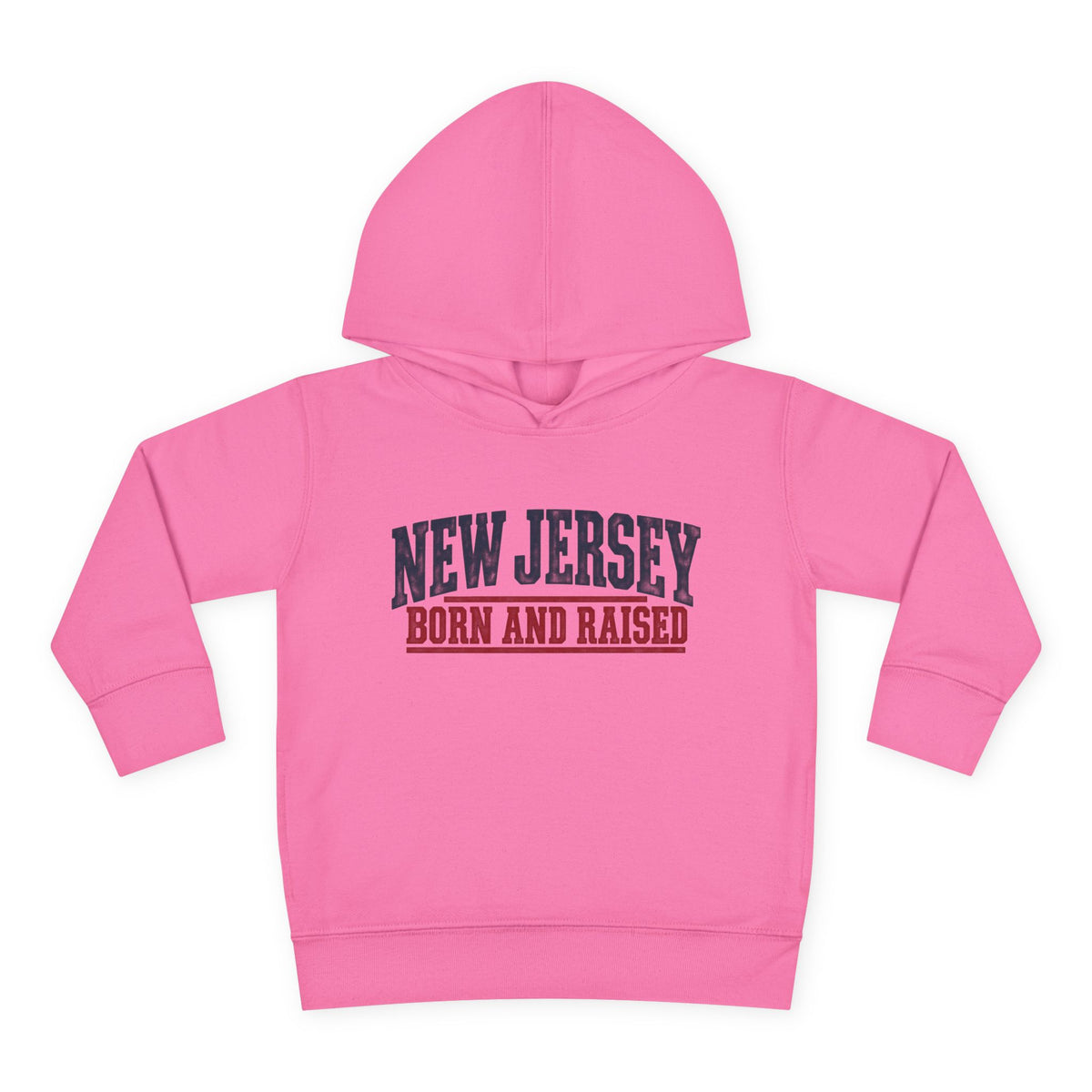 New Jersey Born and Raised Vintage Americana Unisex Toddler Pullover Fleece Hoodie