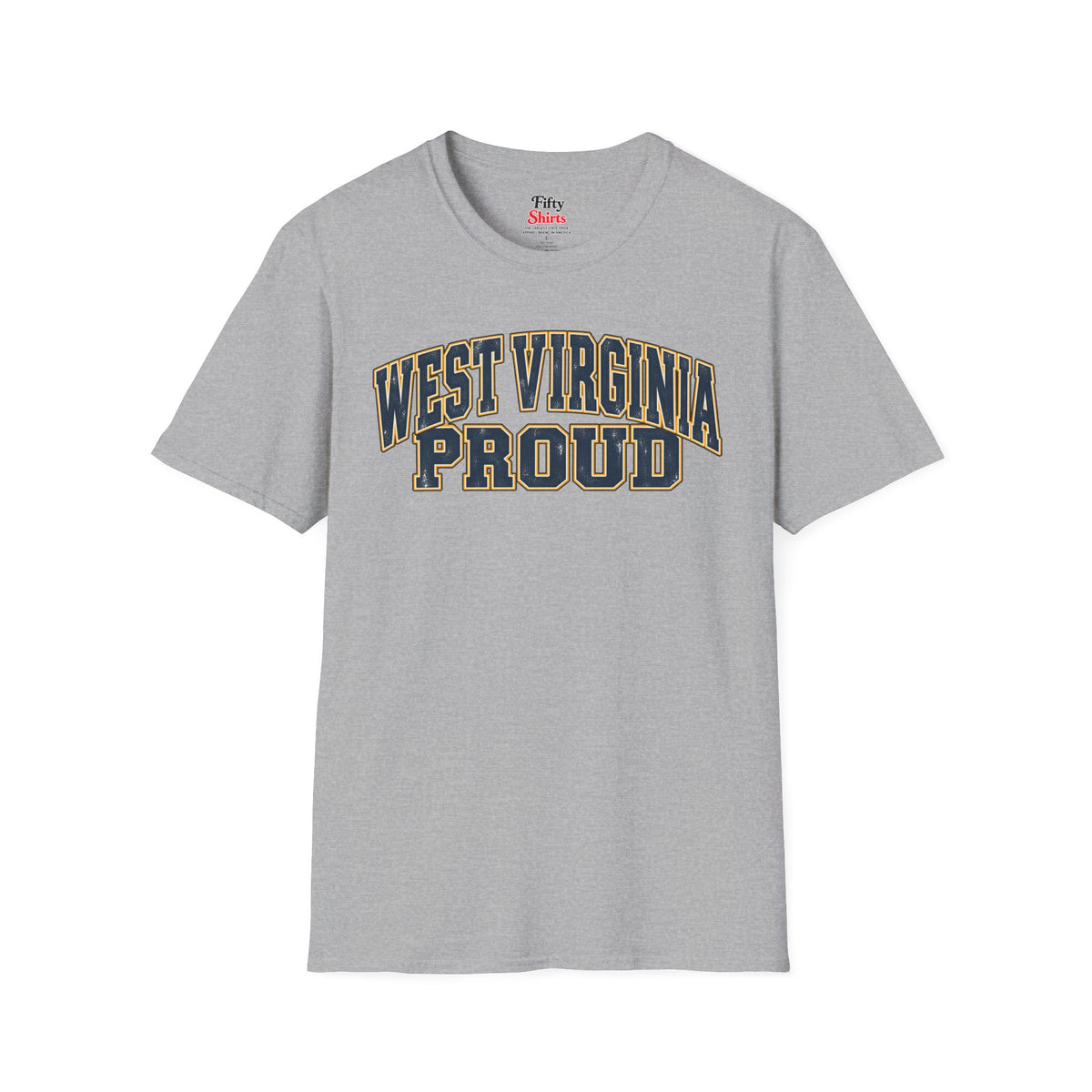 West Virginia Proud Unisex Softstyle T Shirt State Name Graphic Tee