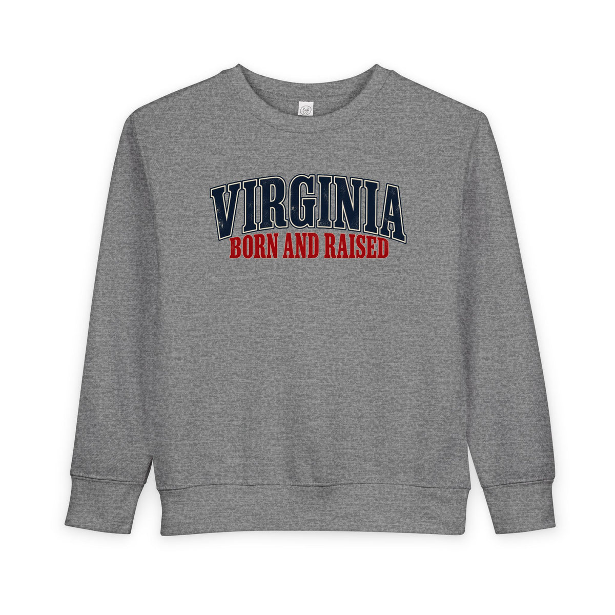 Virginia Born and Raised Southern Heritage Unisex Toddler Sweatshirt