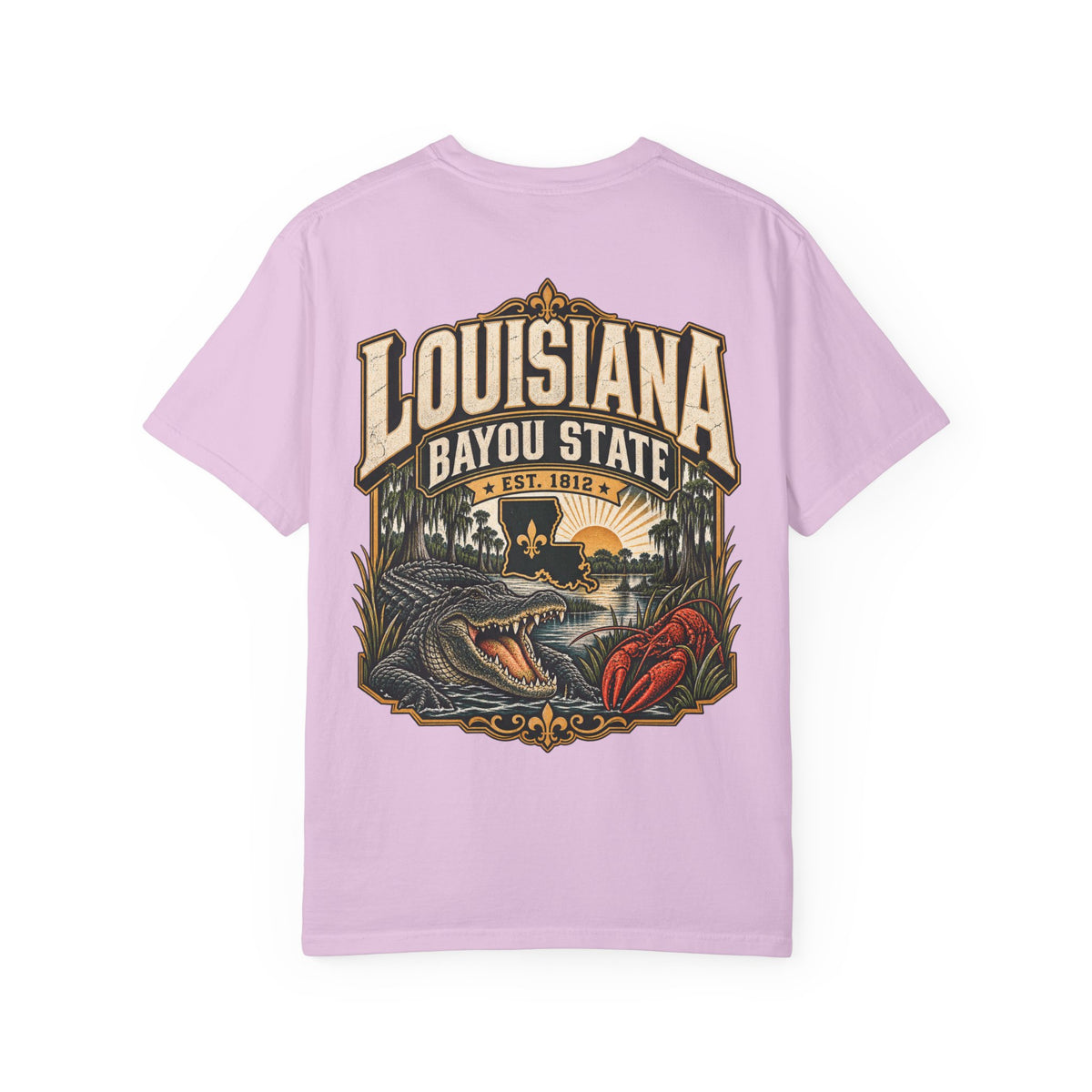 Louisiana Bayou Legacy Unisex Comfort Color 1717 Streetwear Graphic Tee