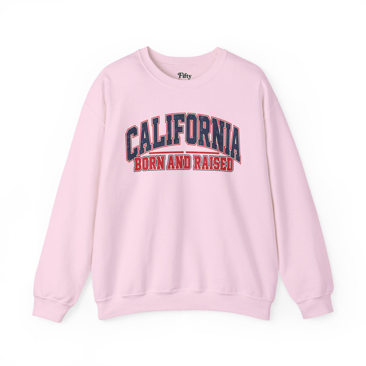 California Born and Raised Vintage Collegiate Unisex Sweatshirt Graphic