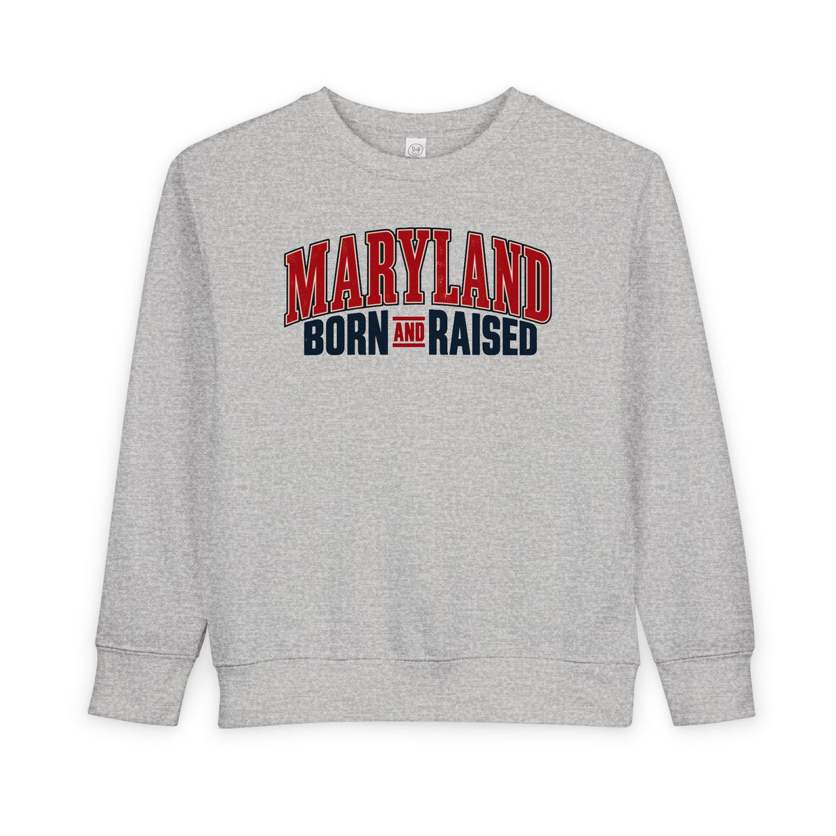 Maryland Born and Raised Timeless Heritage Unisex Toddler Sweatshirt