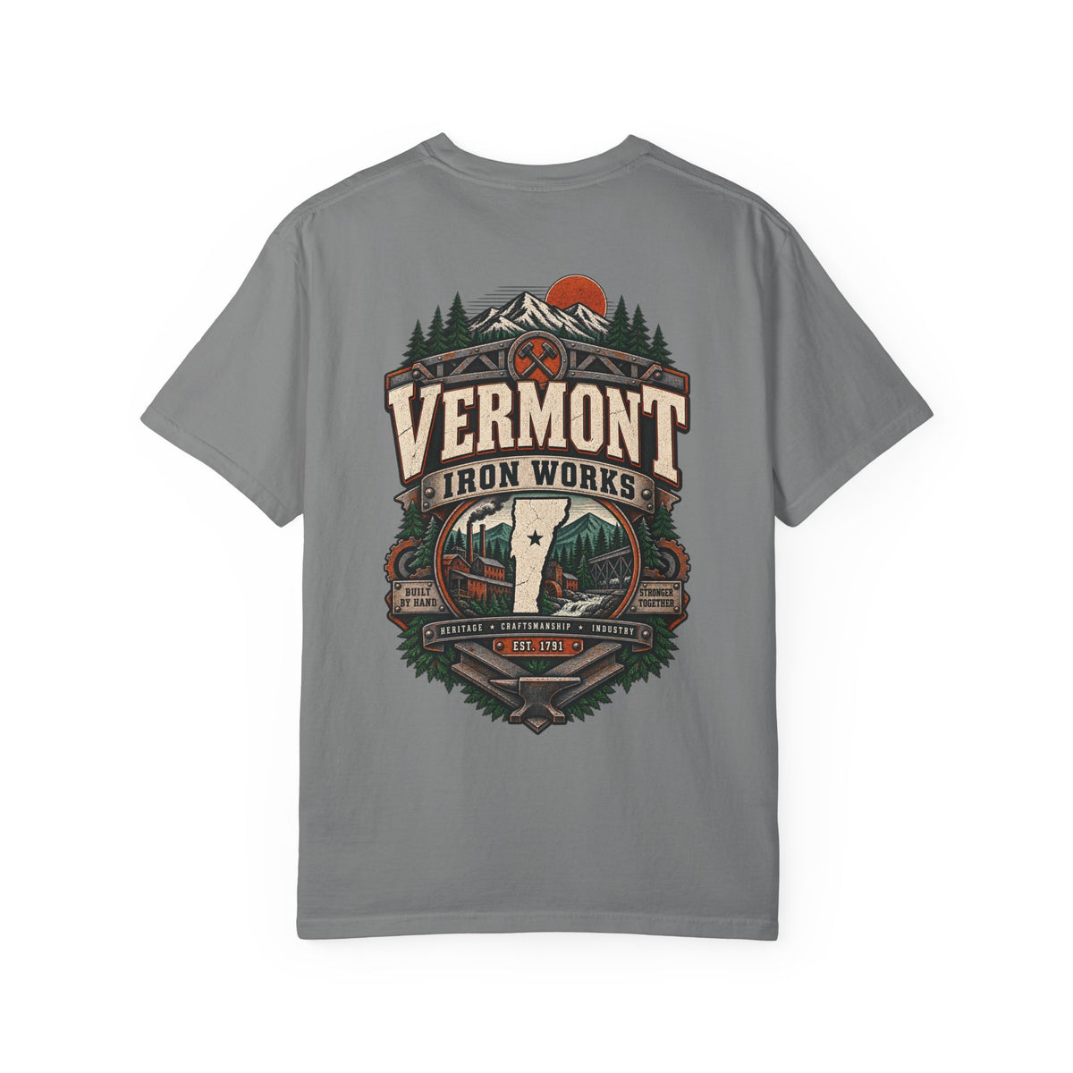 Vermont Iron Works Unisex Comfort Color 1717 Streetwear Graphic Tee