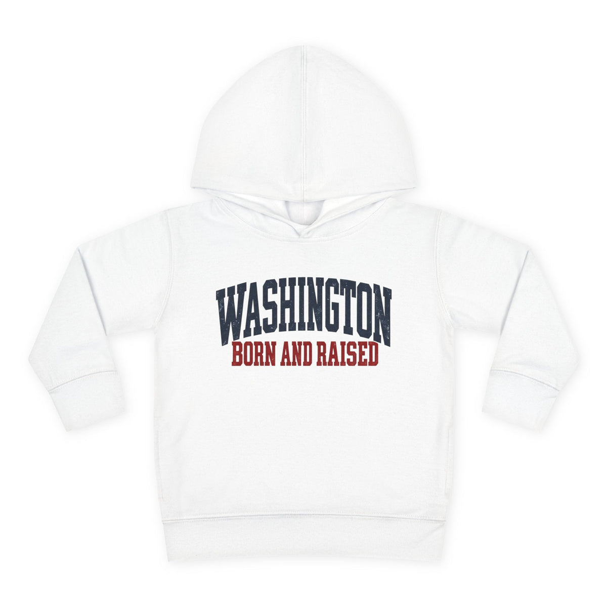 Washington Born and Raised Vintage Americana Unisex Toddler Pullover Fleece Hoodie