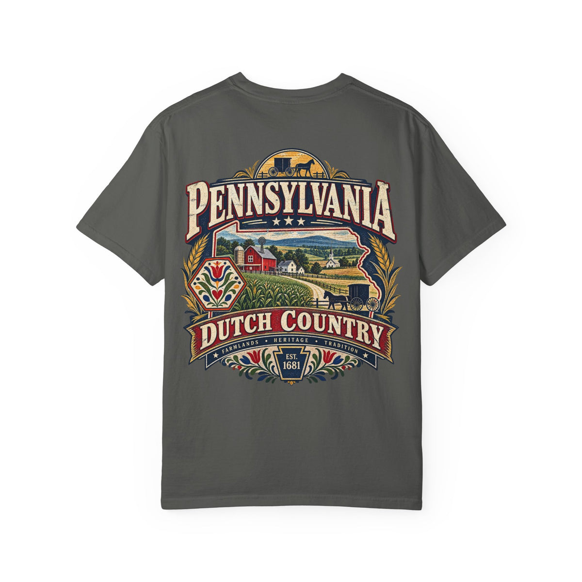 Pennsylvania Dutch Country Unisex Comfort Color 1717 Streetwear Graphic Tee