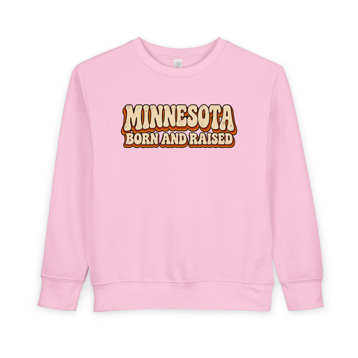 Minnesota Born and Raised Retro 1970s Unisex Toddler Sweatshirt