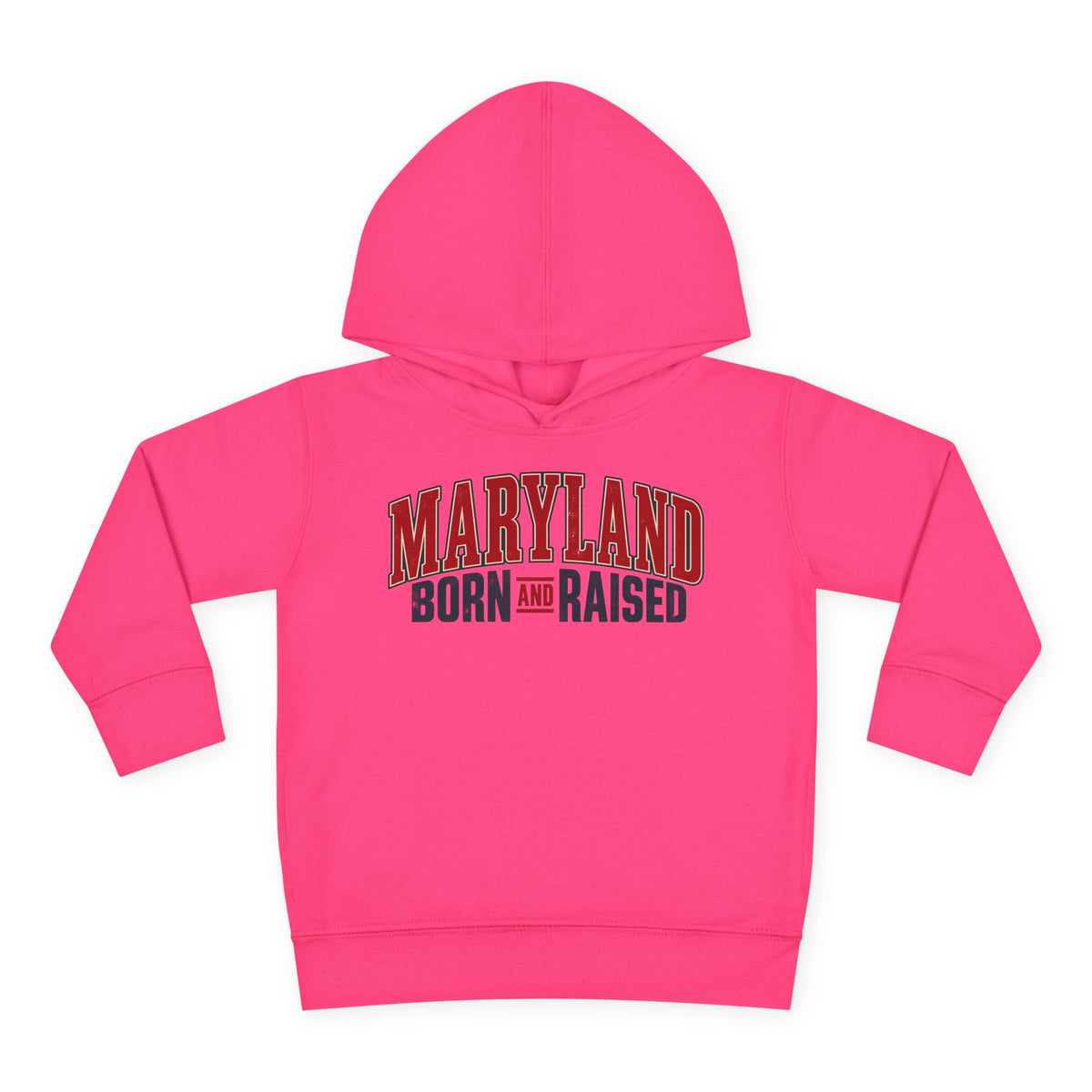 Maryland Born and Raised Timeless Heritage Unisex Toddler Pullover Fleece Hoodie