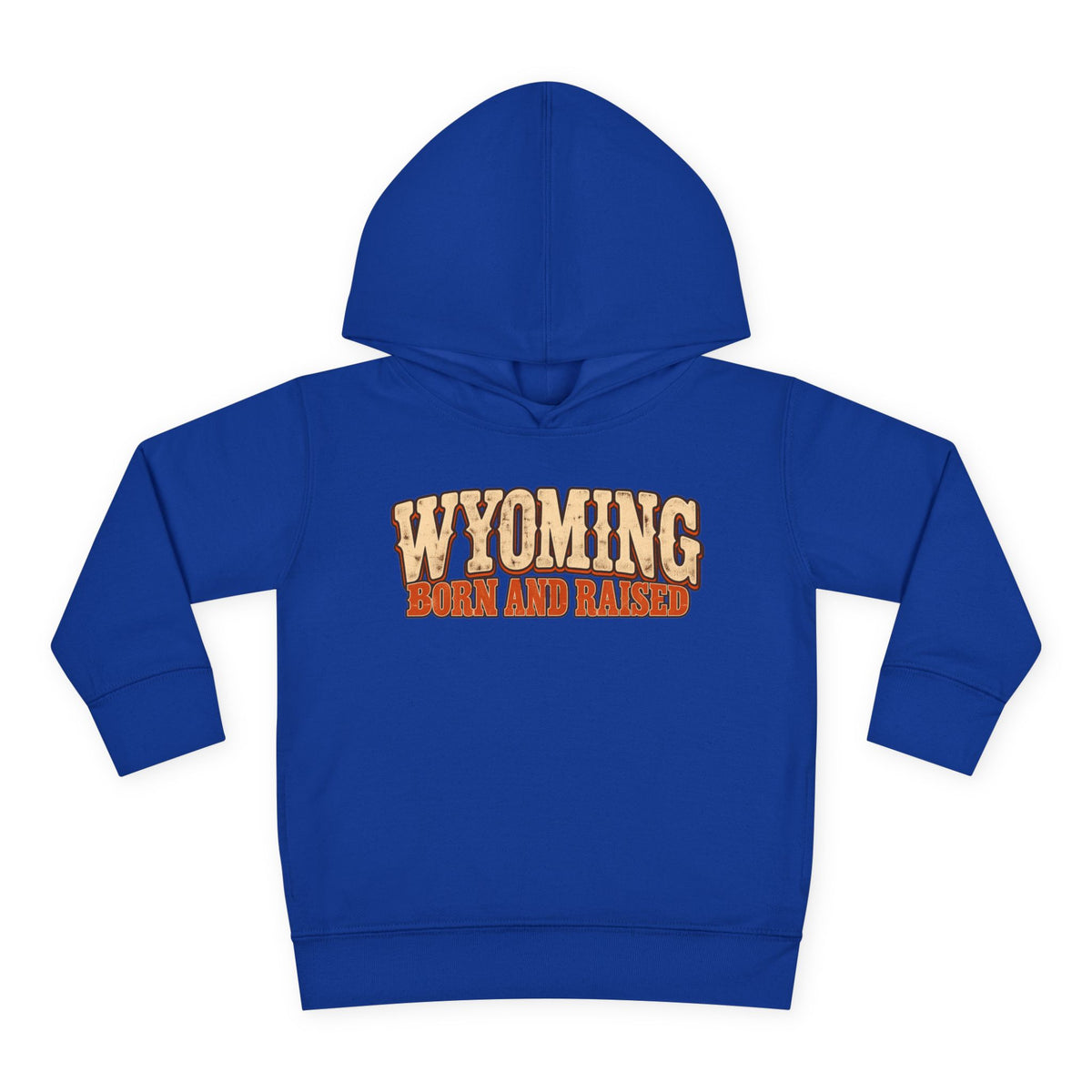 Wyoming Born and Raised Vintage 1970s Western Unisex Toddler Pullover Fleece Hoodie