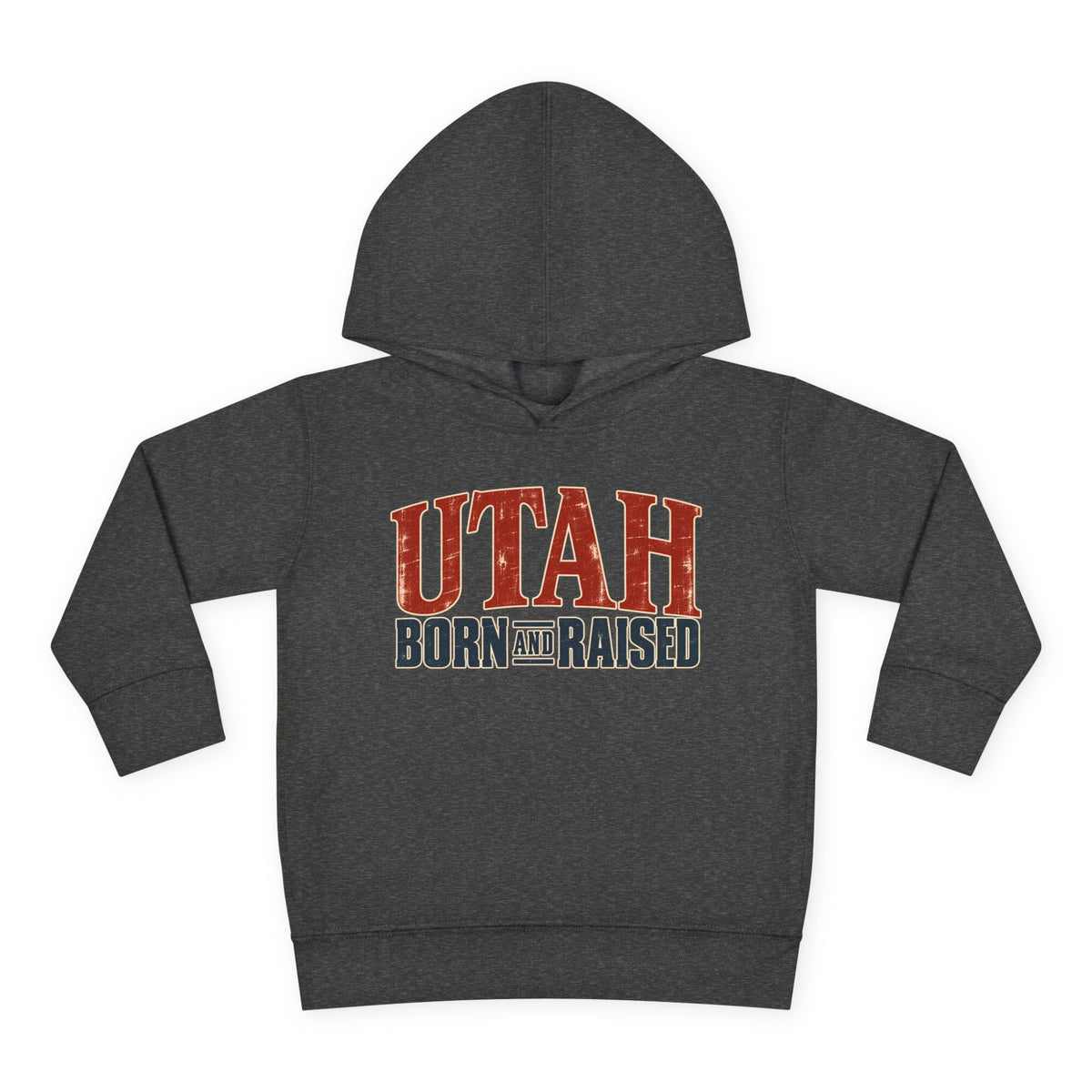 Utah Born and Raised Premium Heritage Unisex Toddler Pullover Fleece Hoodie