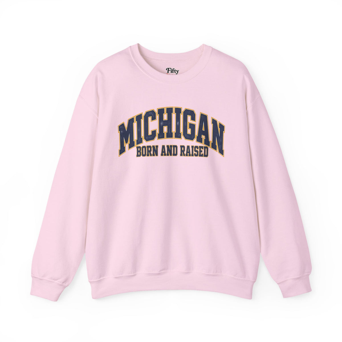 Michigan Born and Raised Old-School Athletic Unisex Sweatshirt Graphic
