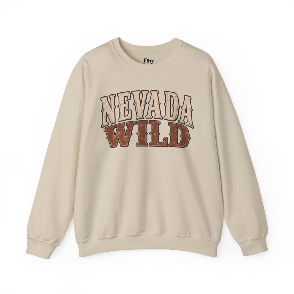 Nevada Wild Unisex Crewneck Sweatshirt State Name Graphic