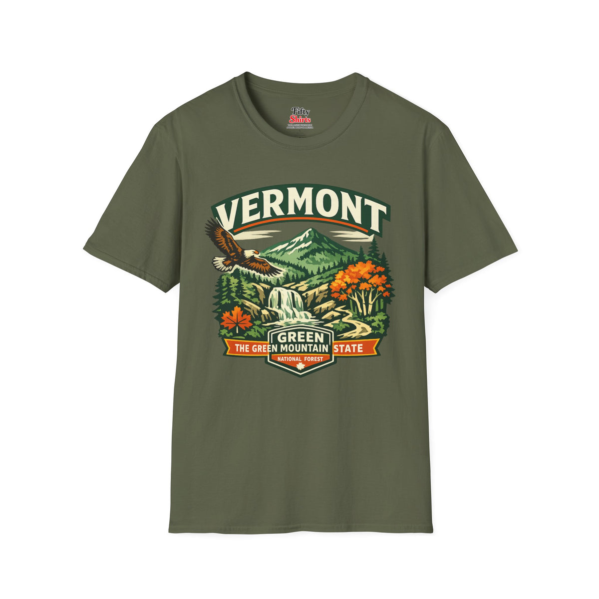 Vermont Green Mountain State Adventure Unisex Softstyle T Shirt State Pride Graphic Tee Collections FS03