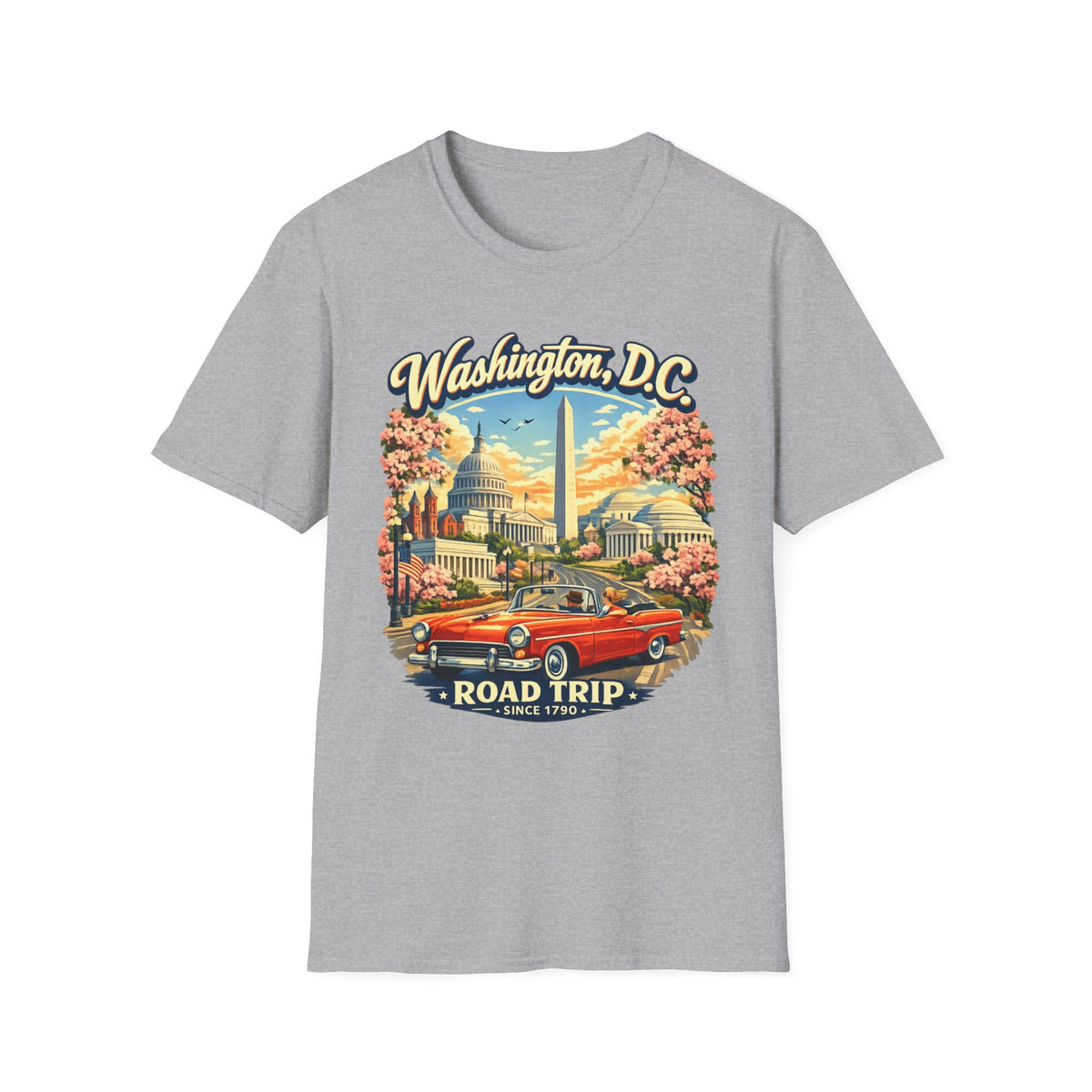 Washington D.C. Road Trip Unisex Softstyle T Shirt State Pride Graphic Tee Collections FS03