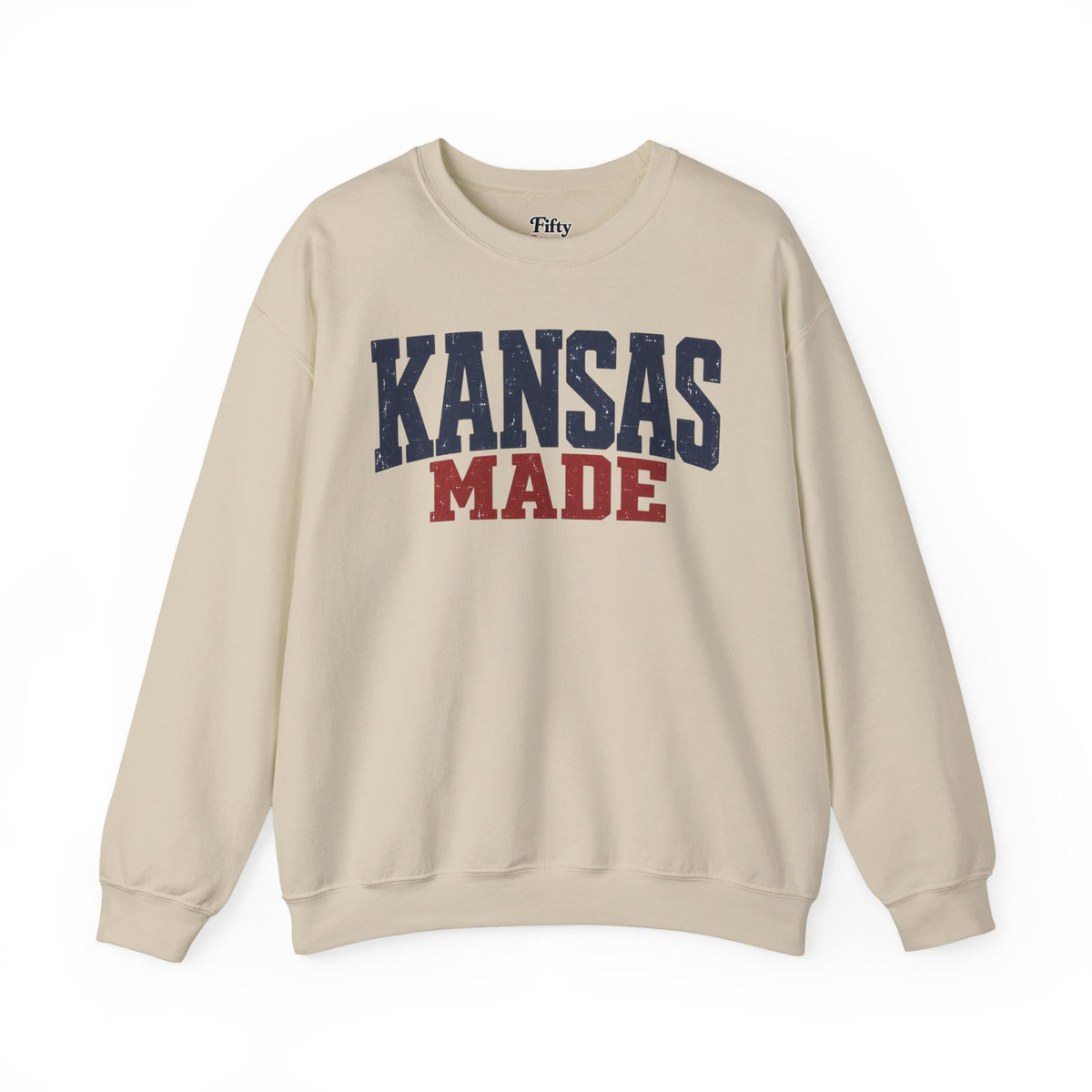 Kansas Made Unisex Crewneck Sweatshirt State Name Graphic