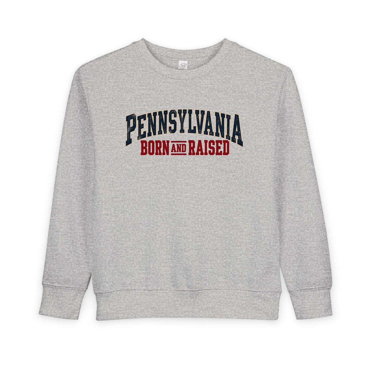 Pennsylvania Born and Raised Classic Souvenir Unisex Toddler Sweatshirt