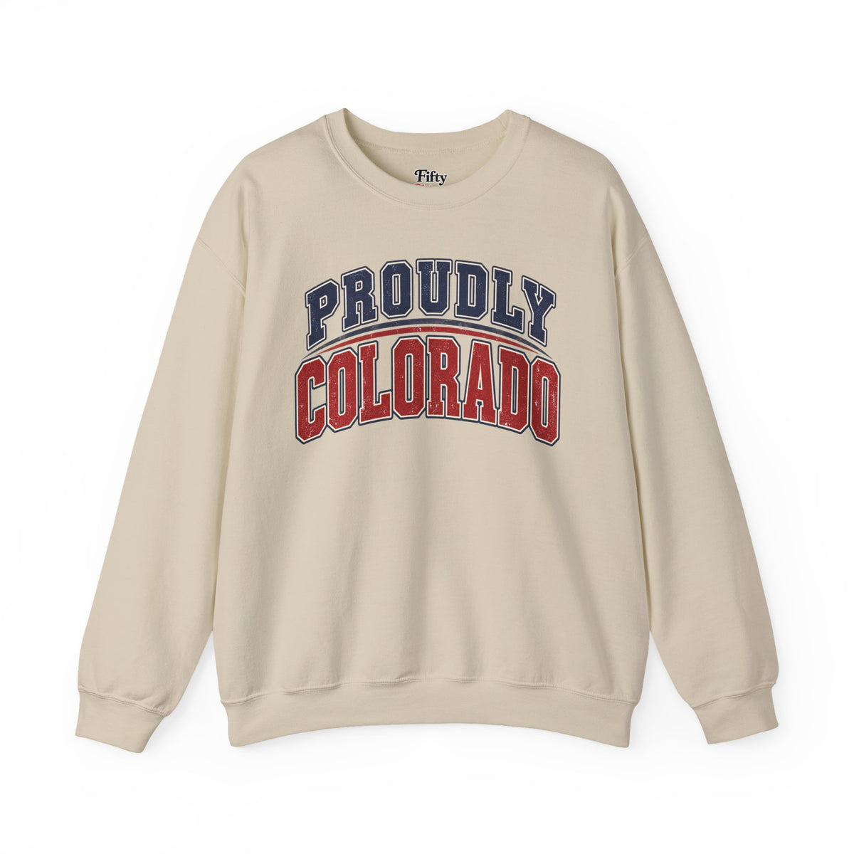 Proudly Colorado Unisex Crewneck Sweatshirt State Name Graphic