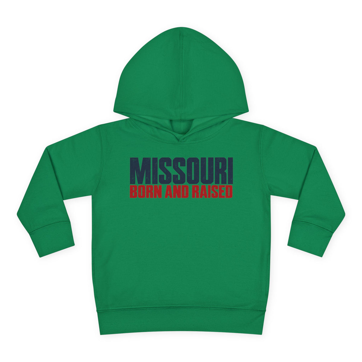 Missouri Born and Raised Modern Streetwear Unisex Toddler Pullover Fleece Hoodie