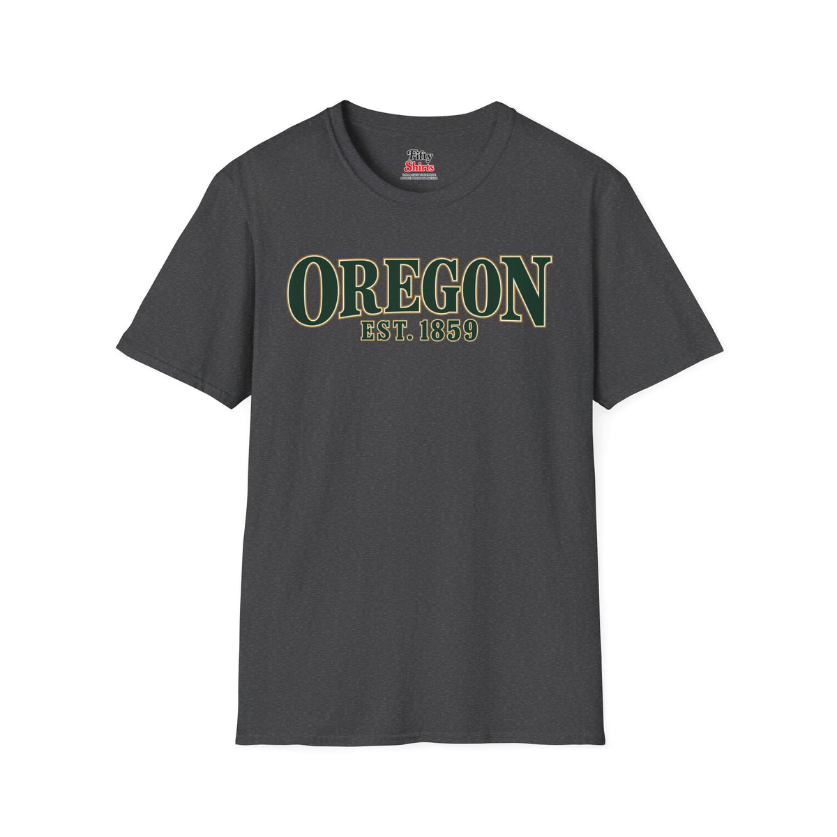 Oregon EST 1859 Unisex Softstyle T Shirt State Name Graphic Tee