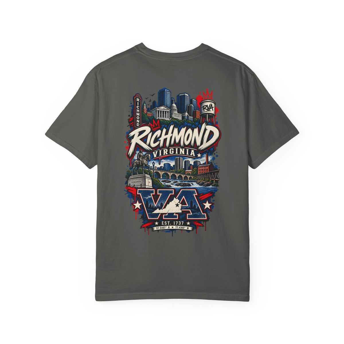 Richmond Virginia Unisex Comfort Color 1717 Streetwear Graphic Tee