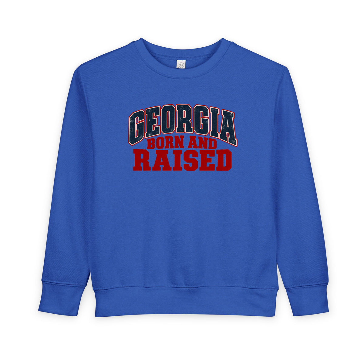 Georgia Born and Raised Rustic Southern Unisex Toddler Sweatshirt