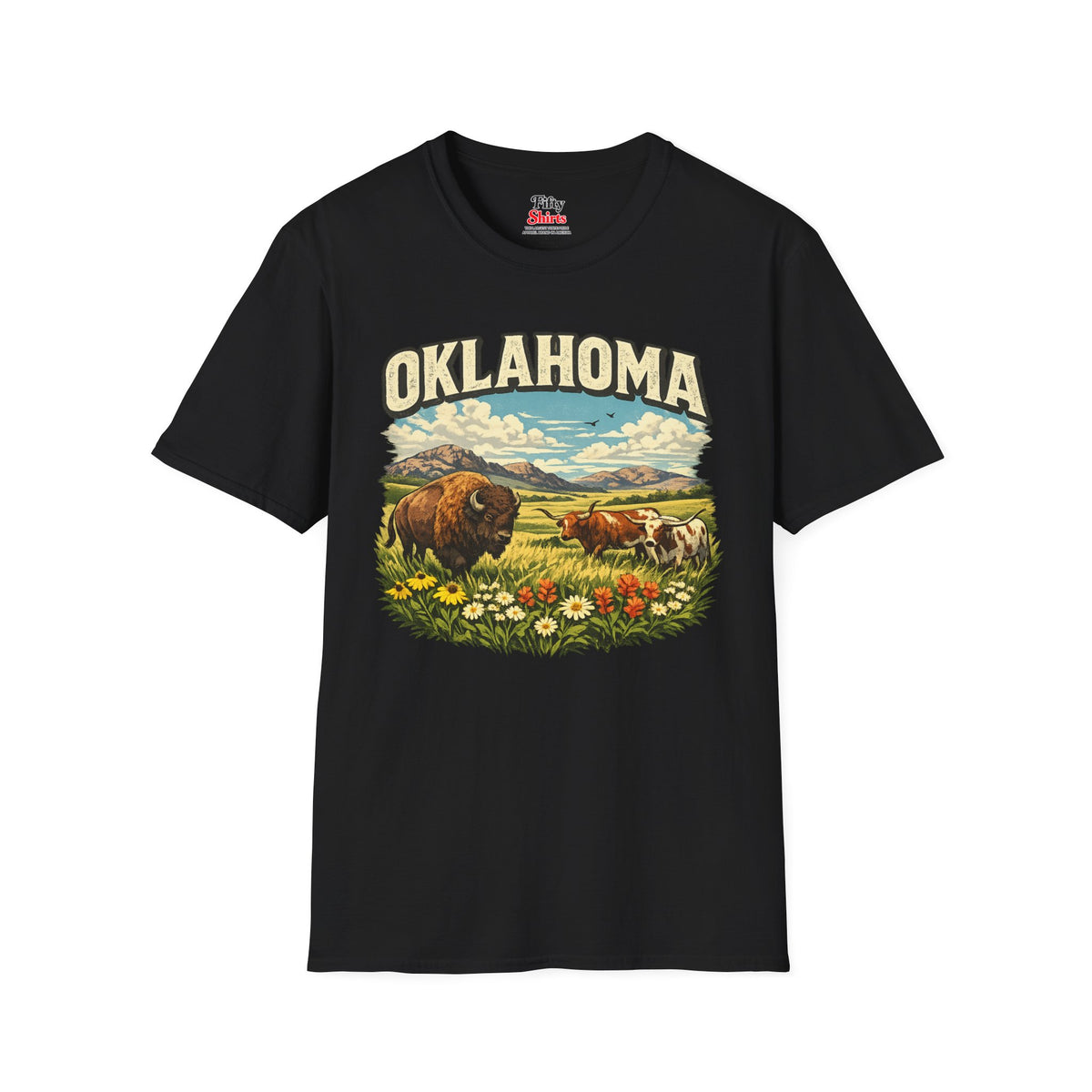 Oklahoma Wildlife Unisex Softstyle T Shirt State Pride Graphic Tee Collections FS03