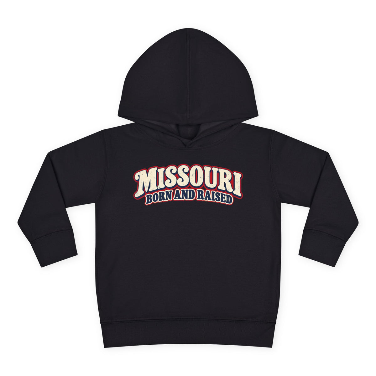 Missouri Born and Raised Retro 1970s Unisex Toddler Pullover Fleece Hoodie