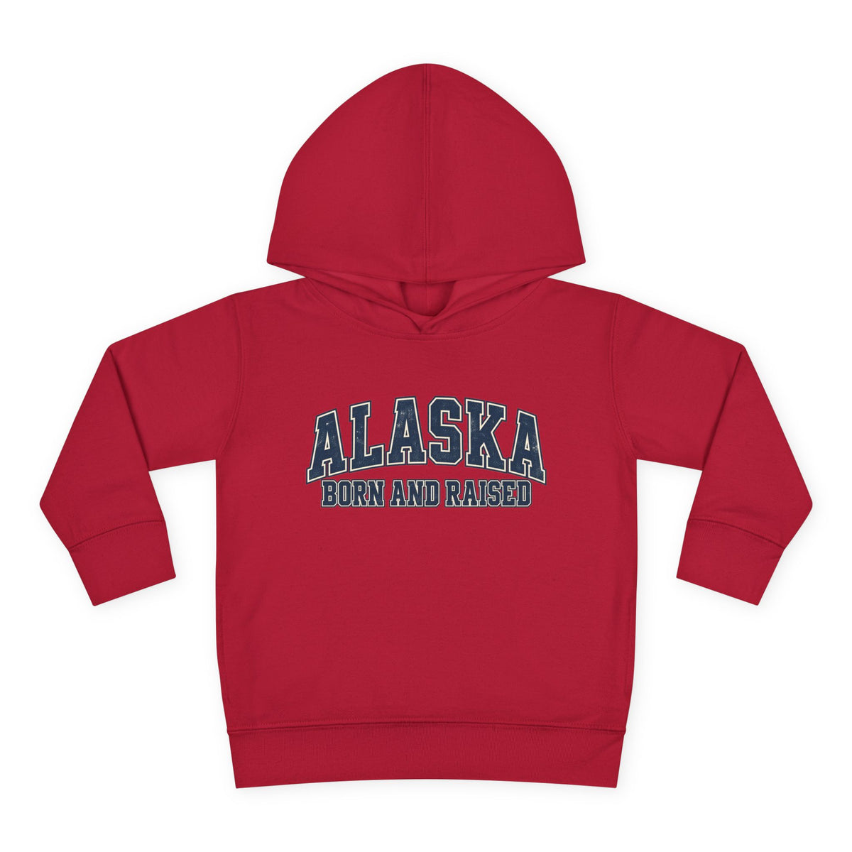 Alaska Born and Raised Classic Collegiate Unisex Toddler Pullover Fleece Hoodie